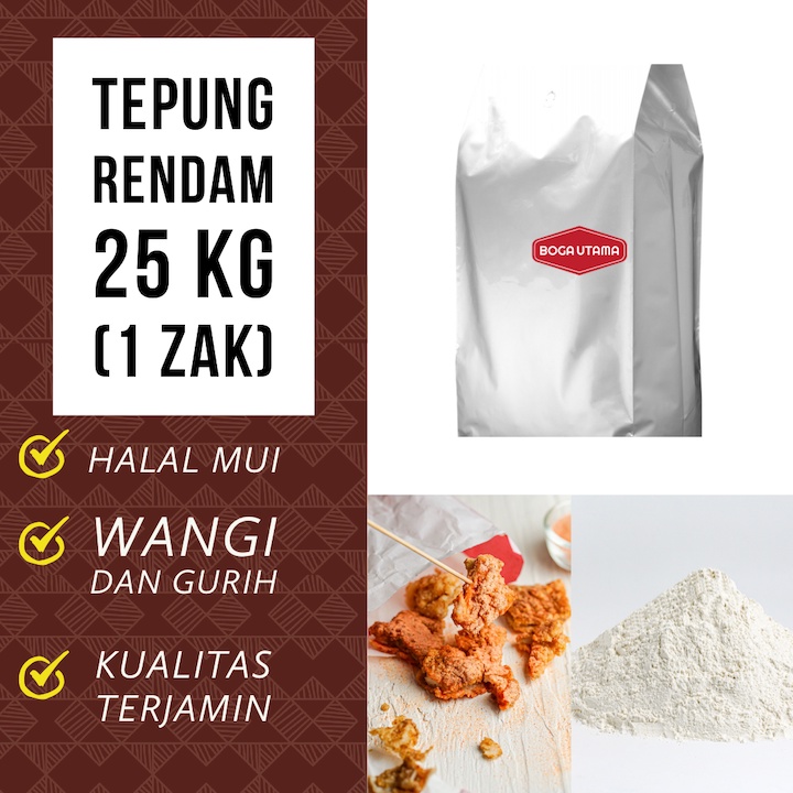 

Tepung rendam 25 kg / 1 zak