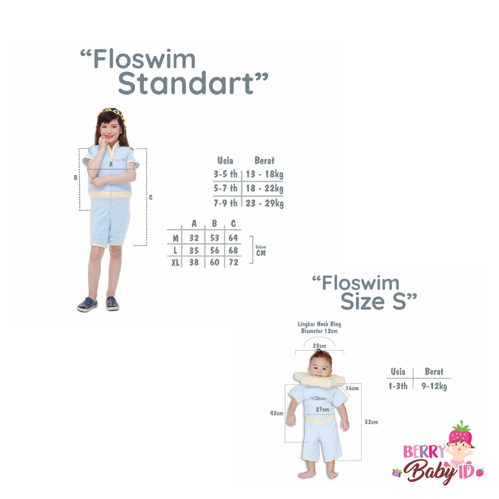 Cuddle Me Floswim Baju Renang Bayi Anak Mengapung Berpelampung Floating Swimsuit Berry Mart