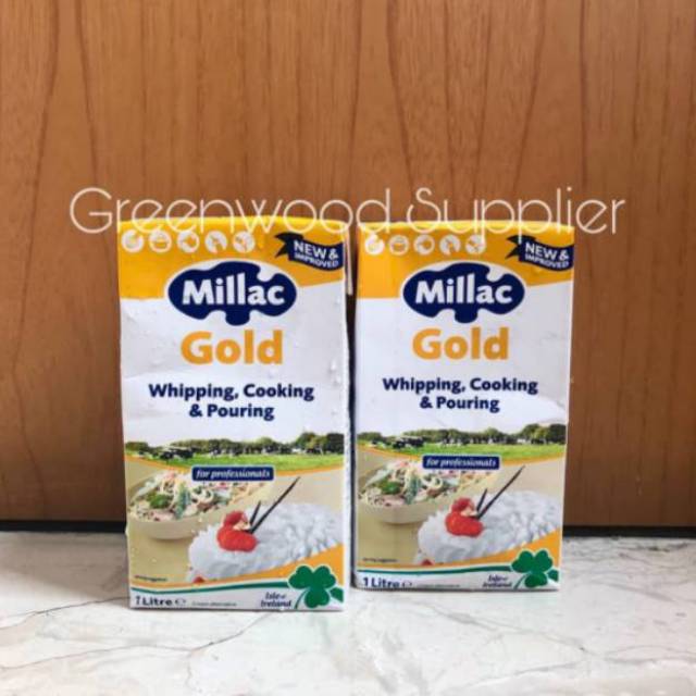 Whipping Cream Gold Millac 1 Liter Shopee Indonesia