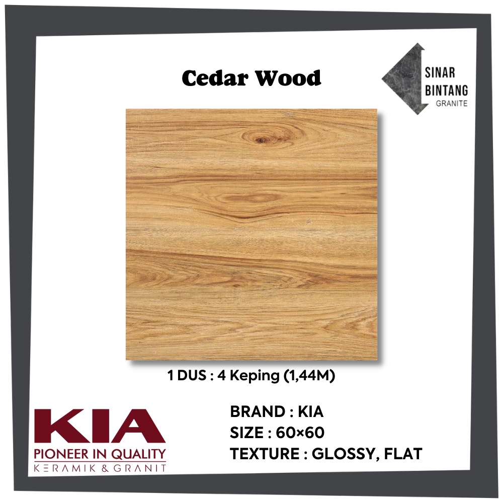 Granit 60X60 | Granit Lantai Cedar Wood KIA