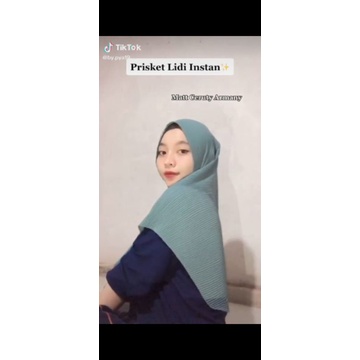 Terbaru !! Hijab Instan Plisket Full Lidi Pleated Prisket