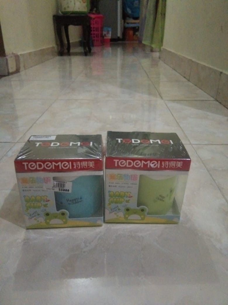 Tedemei Stainless Cup 6114 Pink Green Blue Mug/gelas Anak
