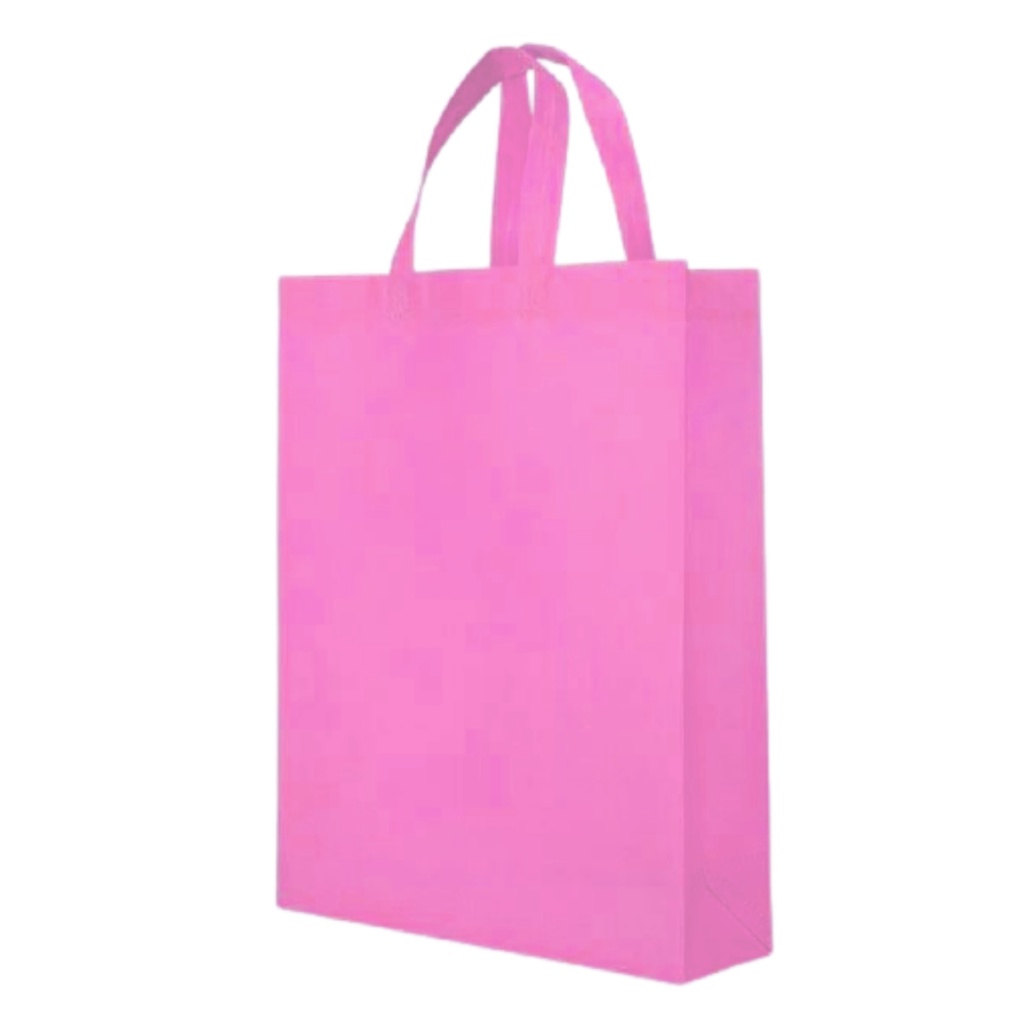 Tas Spunbond Tali 30x40x10 Handle Box / Kotak Goodie Bag Untuk Kantong Belanja Lipat, Sembako, Souveir Ulang tahun / Pernikahan / Hajatan / Pernikahan / Tasyakuran / Syukuran Polos Besar 30x40 Mudah di Kustom Sablon Murah-PINK