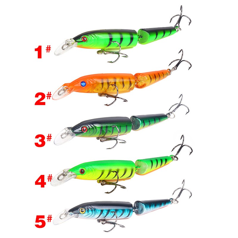 Alat Pancing 10cm/7.5g Umpan Pancing Buatan Minnow Lure Plastic Bait CrankBait Umpan Ikan Umpan Mancing Kail Pancing relix nusantara Umpan Pancing Umpan Mancing CrankSet 2-Segment Alat Pancing Murah