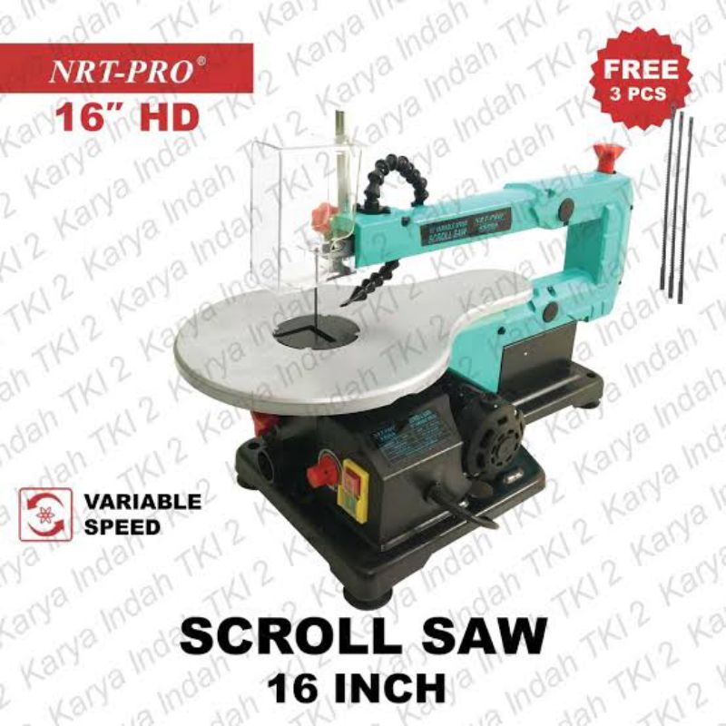 NRT-PRO Scroll Saw 16 Inch Gergaji Triplex Ukir Jis Saw