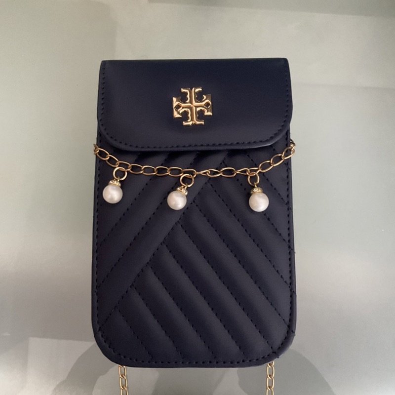 Tas Wanita Selempang Sling Bag Pouch HP Uang Kasual Jalan Pesta Kondangan Cewek Mutiara Murah Logo M