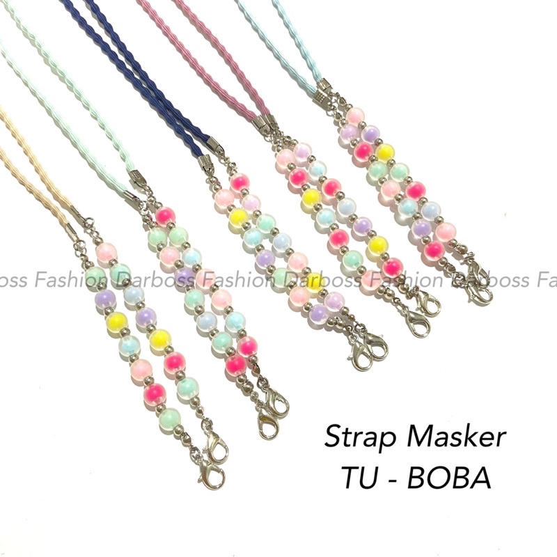 Strap masker Hijab 2in1 / Tali Masker anak dan dewasa / Kalung Masker / Konektor Masker Hijab / Rantai Masker / Rantai kacamata akrilik / strap mask gaya korea / mote doff / grosir strap masker