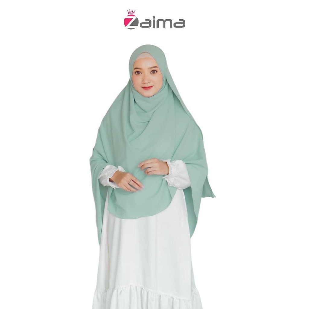 Pashmina Jumbo Syari 200 x 100 Lebar Besar Diamond Italiano-Hijau Wardah