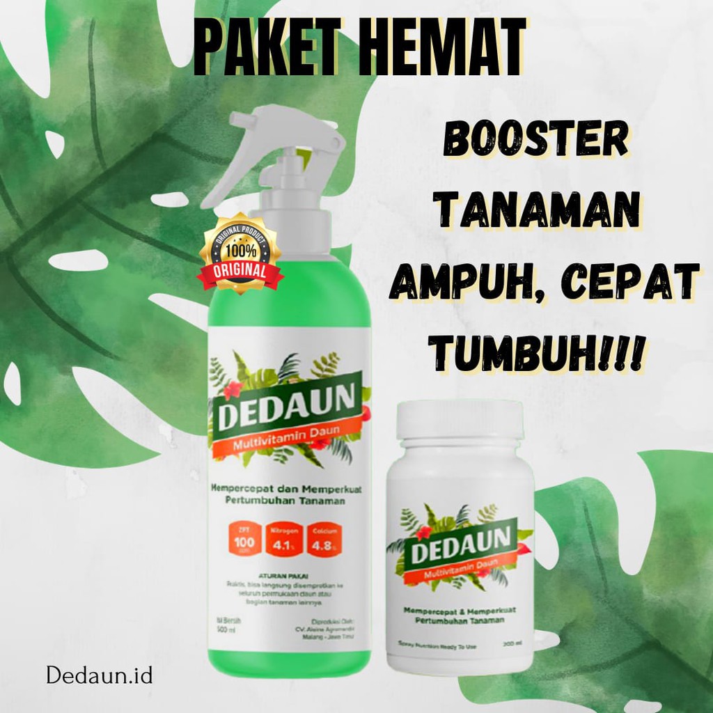 PAKET LENGKAP DEDAUN Spray 500ml + Refill Dedaun 200ml