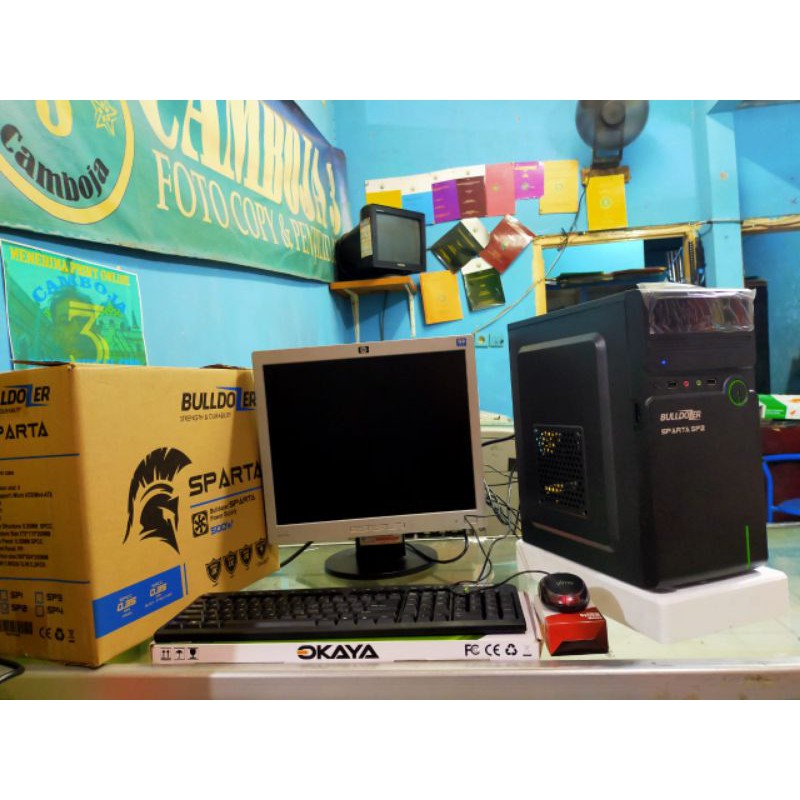 komputer Fullset Ram 2Gb Hdd 80Gb Lcd Siap Pakai