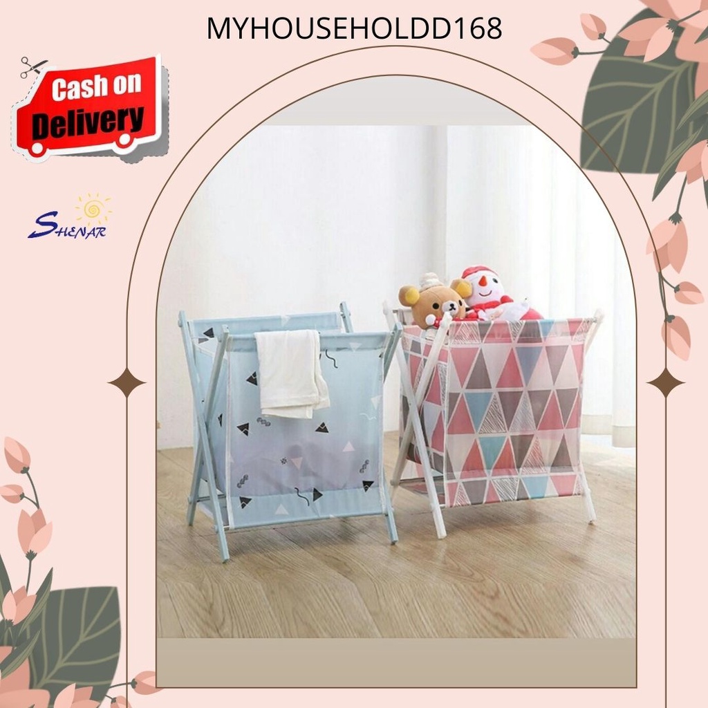 SHENAR Myhouseholdd168- MULTI STORAGE BASKET - Terbaru Keranjang Baju Laundry Bag Keranjang Pakaian Kotor Laundry Bag Bisa Di Lipat