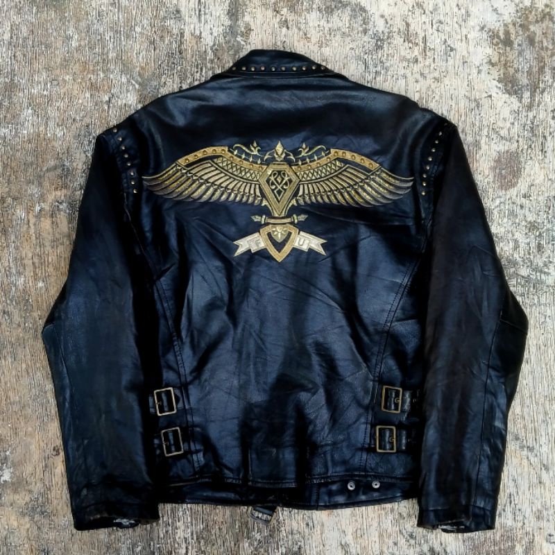 Jaket Kulit Ficce Uomo Leather Jacket Ramones