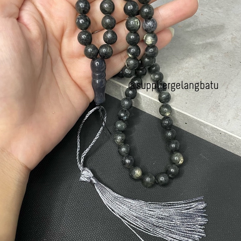 TASBIH BATU ALAM 99BUTIR LABRADOR NATURAL ASLI