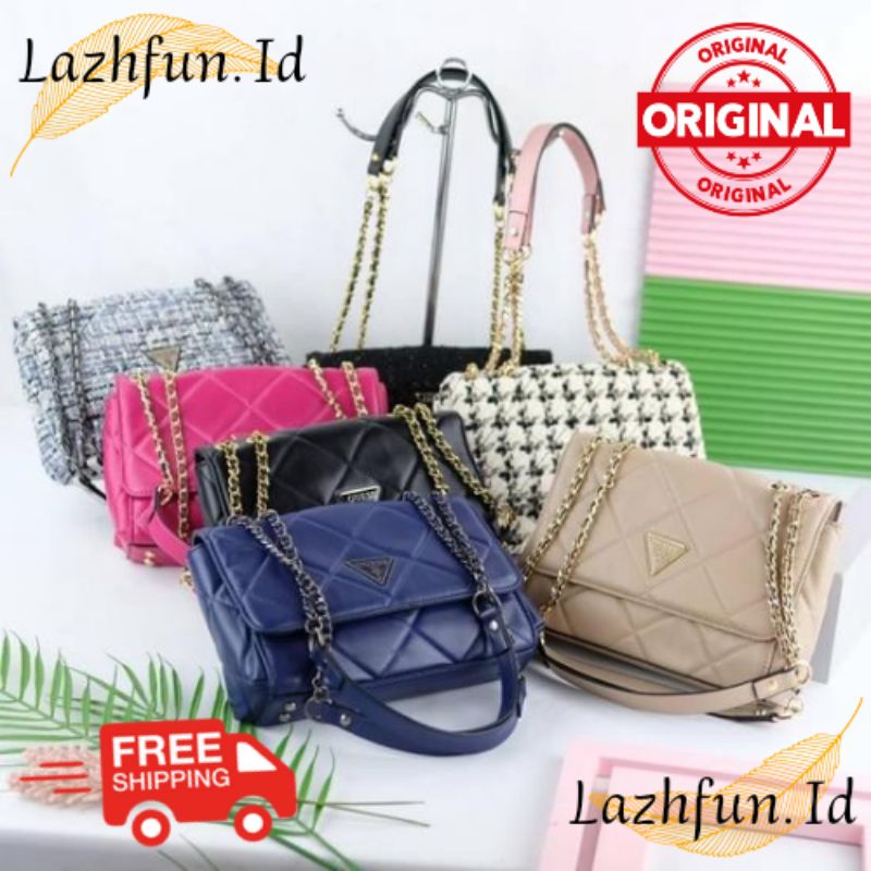 GS179 Tas Wanita Tali Rantai GS Leather Tas Wanita Guess Tas Wanita Merek Guess Original Tas Guess O