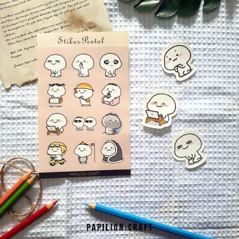 

Sticker Pentol Lucu Stiker Kiss Cut