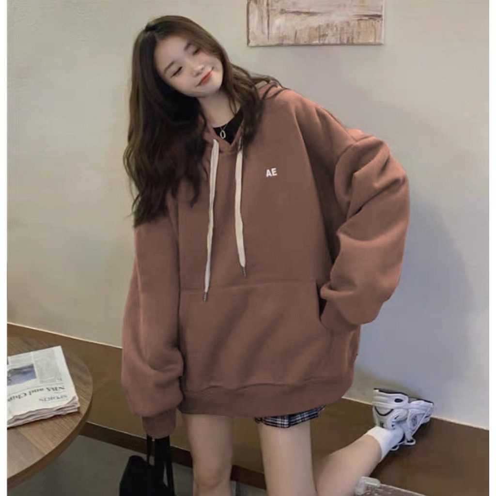Sweater Hoodie AE Bahan Flece