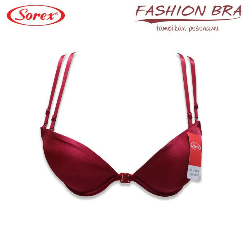 Sorex Bra Fashion Pesta Tali Double X Kait Depan Busa Sedang Kawat Setara Cup B BH 99028