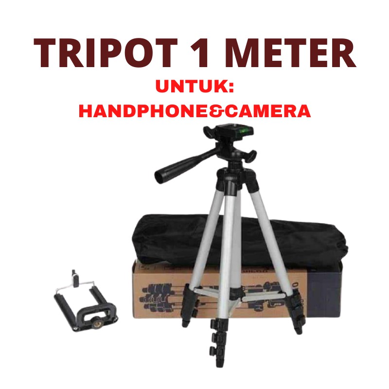 TRIPOD WEIFENG 3110 TRIPOD ALUMUNIUM 1METER TONGSIS SELFIE HANDPHONE TRIPOD VLOG YOUTOBE a