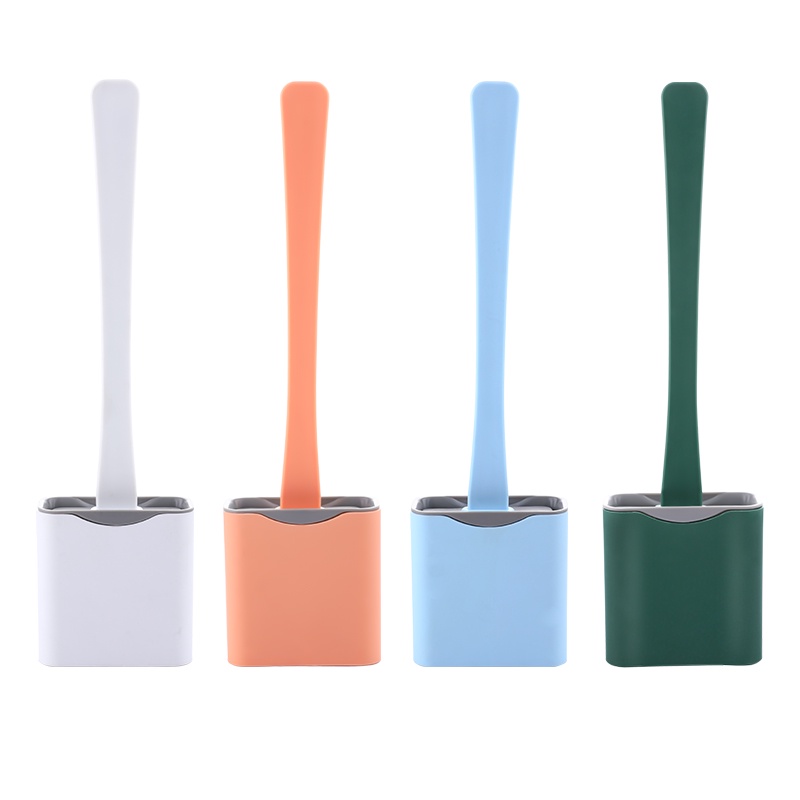 Set Sikat Pembersih Toilet Bahan Silikon Dengan Holder