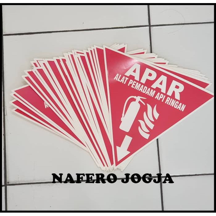 Sticker Segitiga APAR Alat Pemadam API 25x25 cm Jogja Solo Semarang