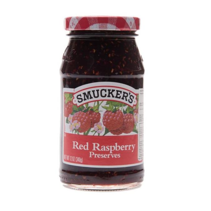 

Smuckers Red Rasberry Preserves [340 g] Selai Red Rasberry Jam Smucke