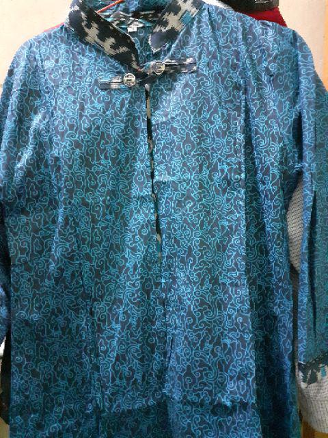 Batik Wanita Moderen Motif Mega Mendung Biru |berkualitas