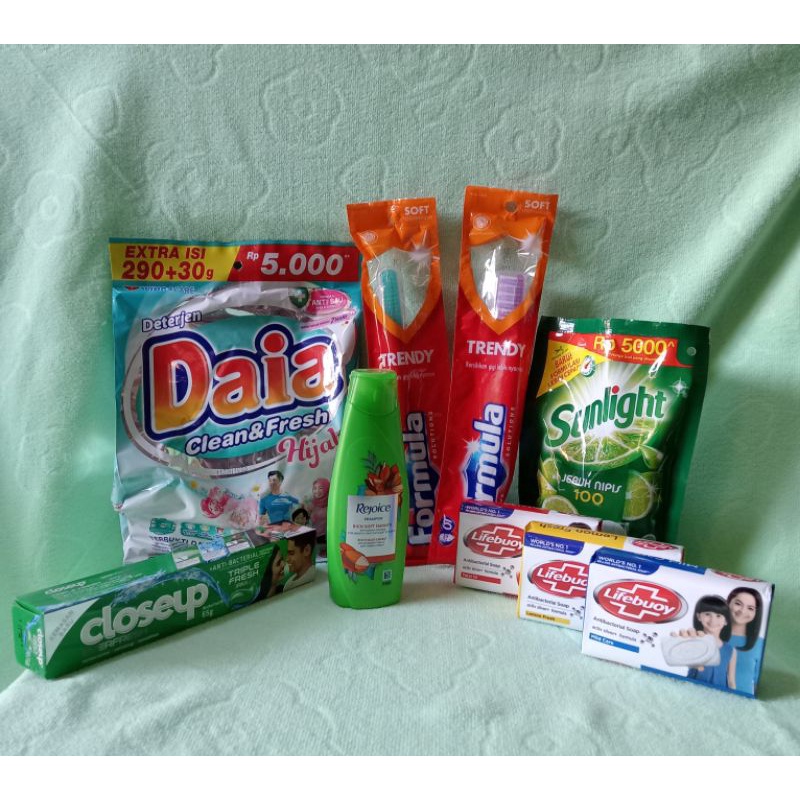 

PAKET MURAH PERALATAN MAANDI DETERJEN SABUN MANDI PASTA GIGI SIKAT GIGI SABUN CUCI PIRING MURAH