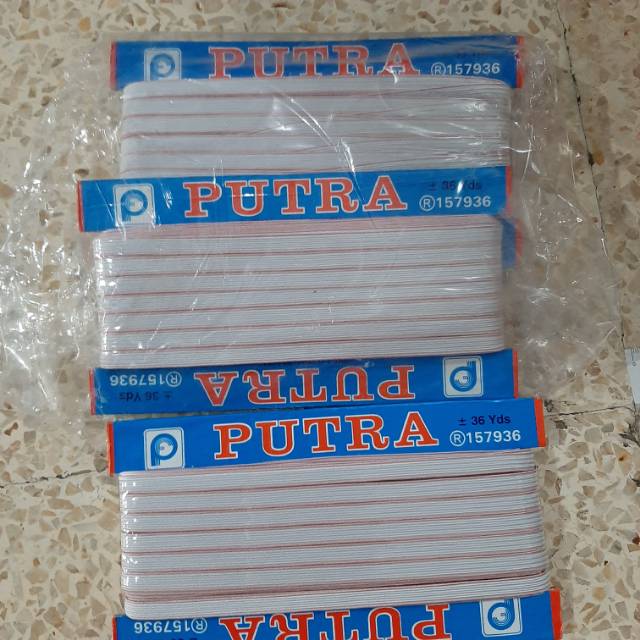  Karet  elastis karet  masker  merk putra warna putih uk 0 9 