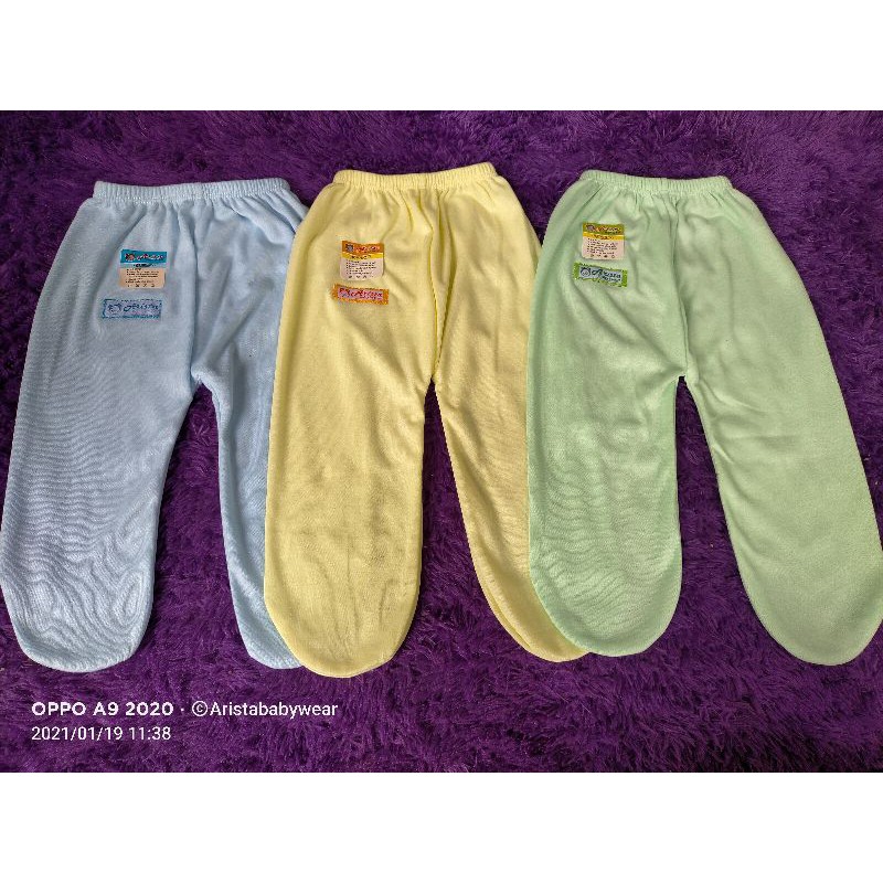 ARISTAbaby - (3pcs) celana selek/ujung tutup kaki bayi polos