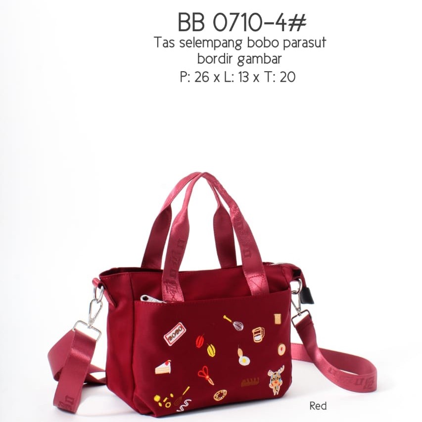 READY TAS SELEMPANG WANITA BOBO BORDIR GAMBAR #BB-0710-4