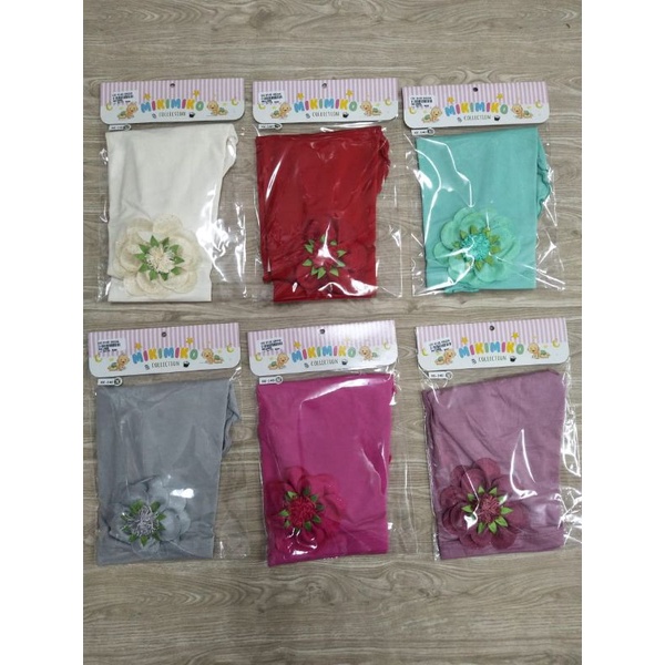 Mikimiko Kerudung Anak Bayi Motif Bunga/Bondu Besar