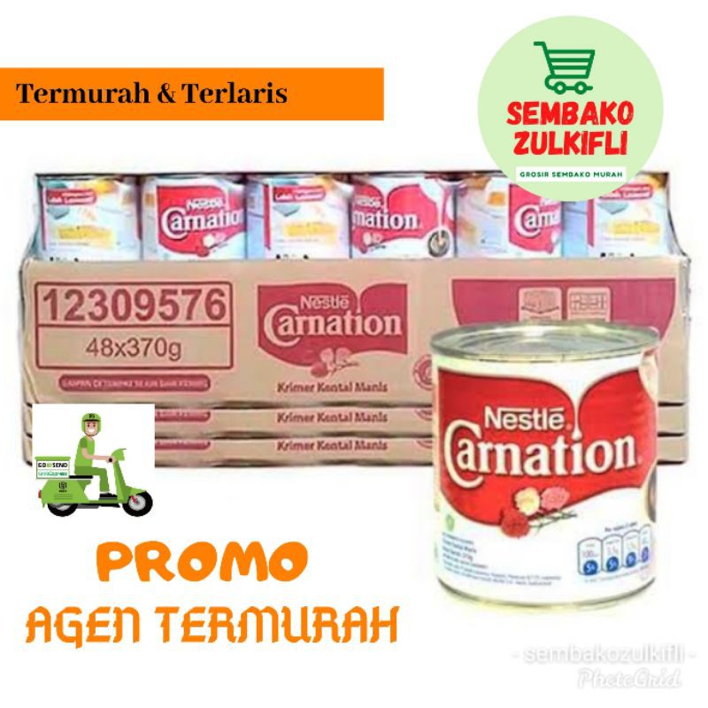 

Carnation 1 KARTON / Susu kental manis Nestle 370gr ( SKM ) GOJEK ONLY