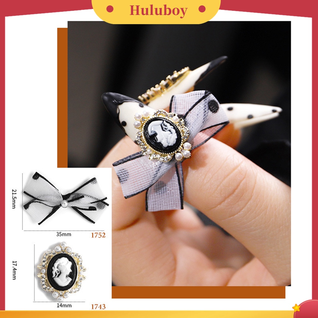 Huluboy Huluboy♡ Dekorasi Nail Art 3D Bentuk Pita Tahan Lama Untuk Wanita