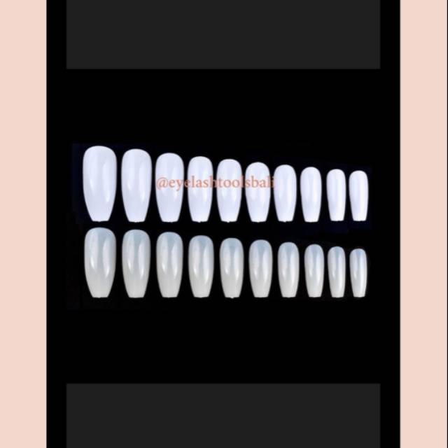 KUKU PALSU NAIL TIP COFFIN PANJANG BALLERINA