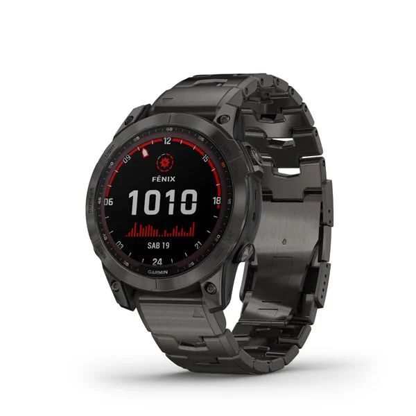 Garmin Fenix 7 Solar Sapphire Carbon Gray DLC Titanium w/ Tita Band - Garansi Resmi TAM 2 Tahun