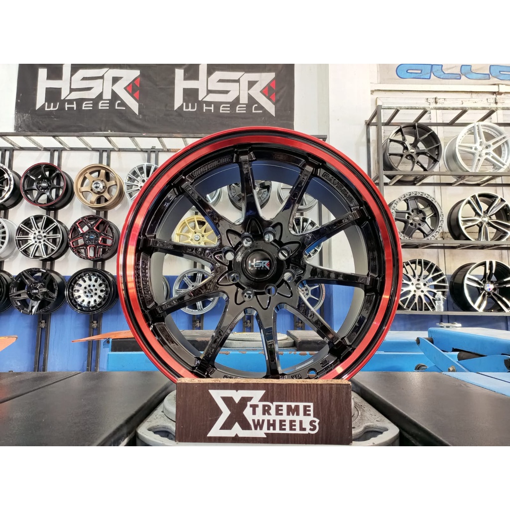 velg mobil ring 17 model celong velg racing HSR HIROSHIMA ring 17 lebar 8/9 pcd 8X100-114,3