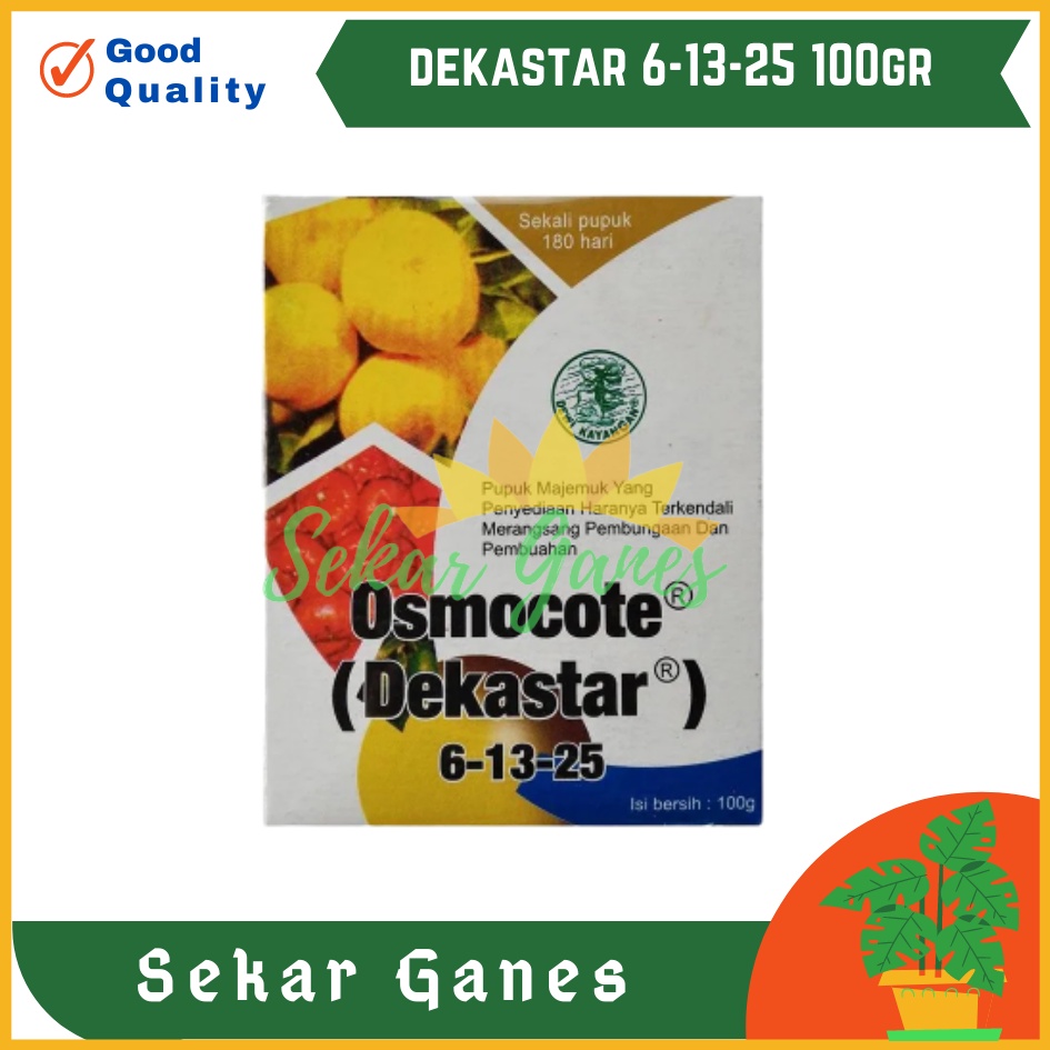 Ori Dekastar 17-11-10 13-13-13 6-13-25 Te 25 Gram Pupuk Osmocote Bonsai Anggrek Dekastar Aglonema