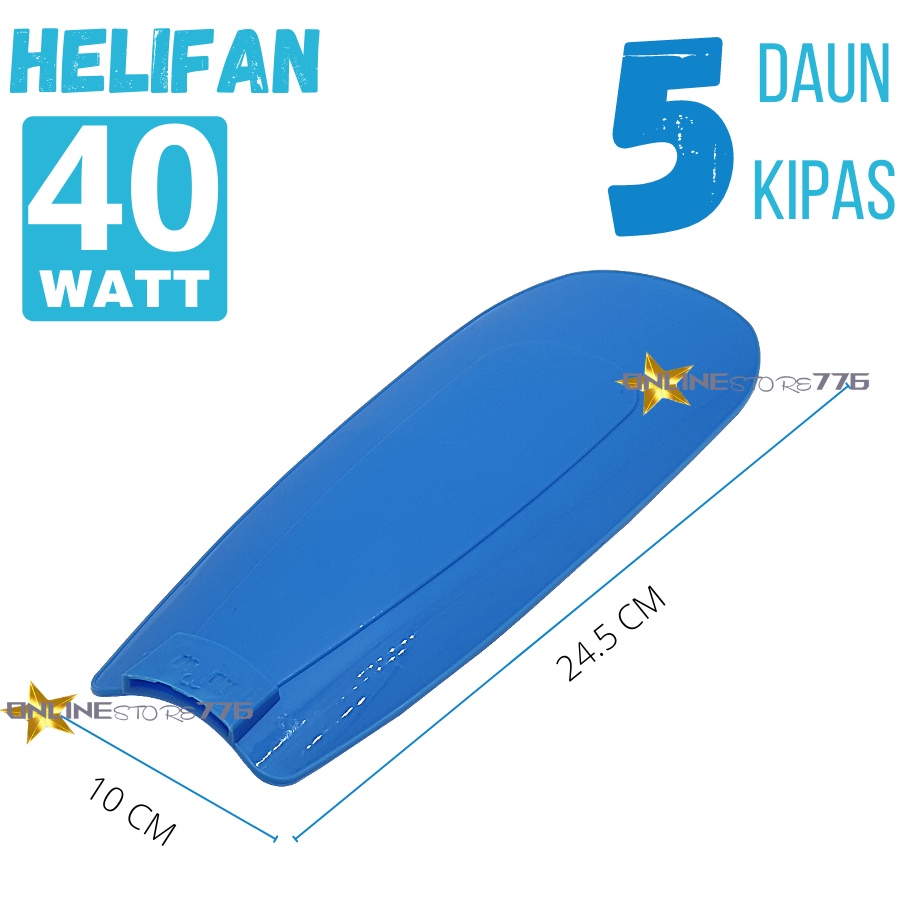 KIPAS HELIFAN 5 BALING 40 WATT / KIPAS ANGIN GANTUNG / KIPAS GANTUNG / KIPAS ANGIN GANTUNG PLAFON