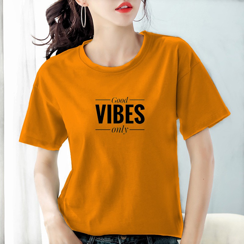 Kaos Wanita Good Vibes Only / Baju Wanita / Tshirt Wanita / Atasan Wanita / Kaos Wanita Tumblr Tee