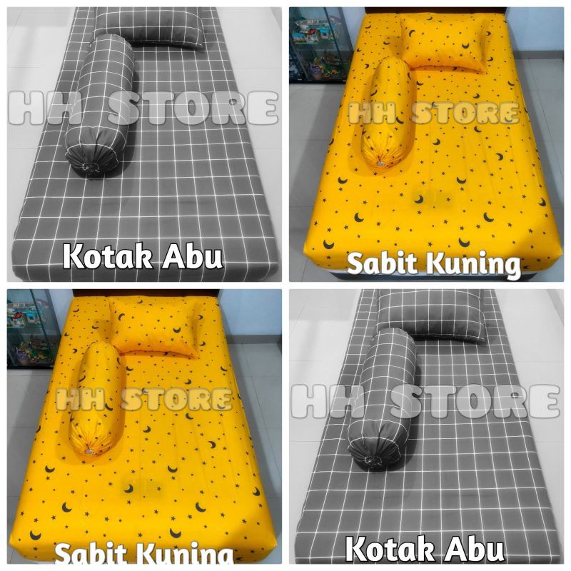 Sprei Set Aesthetic Kotak Besar Korea Kekinian No 1 - 180x200x20 / No 2 - 160x200x20