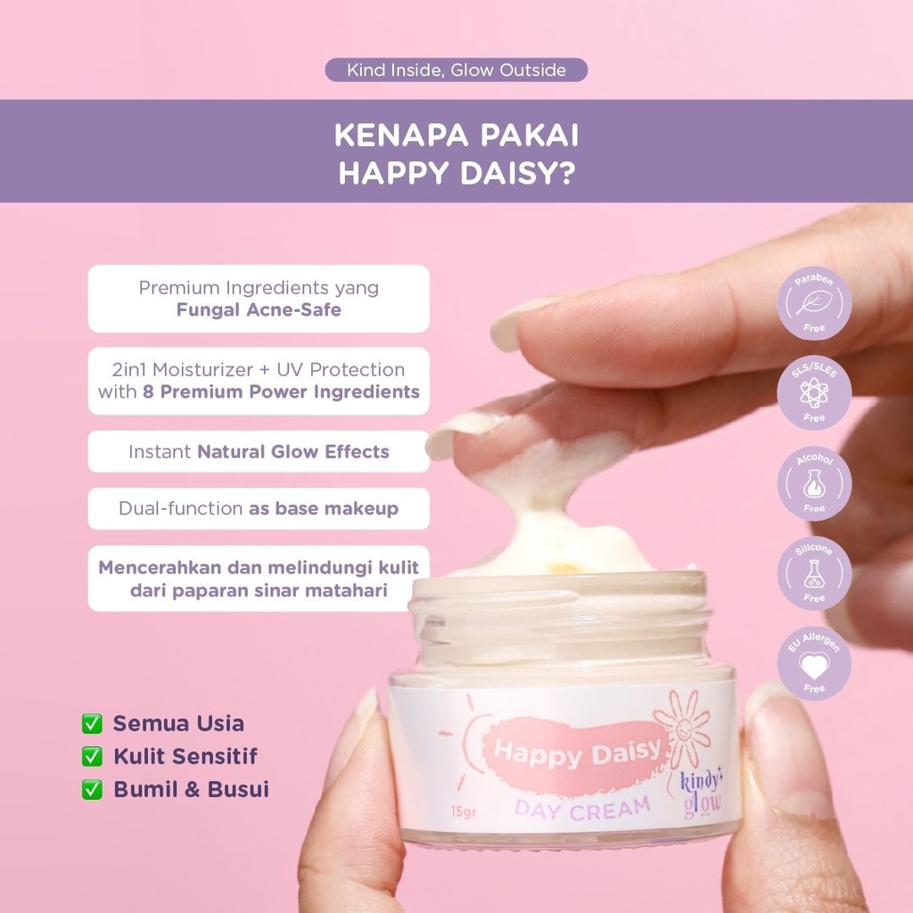 KINDY GLOW Daisy Serum / Toner / Day Cream / Night Cream