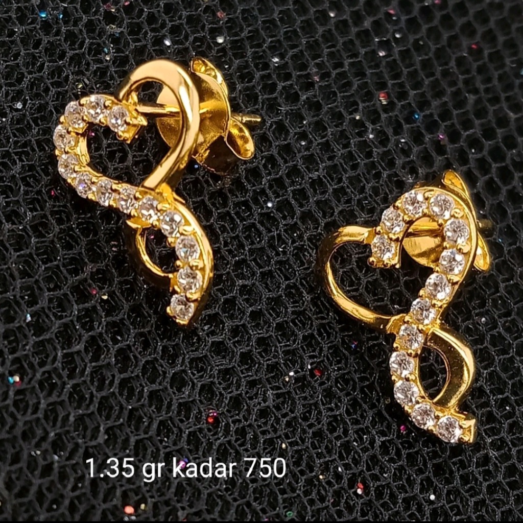 Anting Emas 17K  - 1.35 gram Kadar 750 - 216