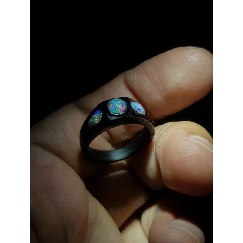 Cincin Batu Kalimaya Banten Susu Ikat Tanduk Kerbau Asli Maja