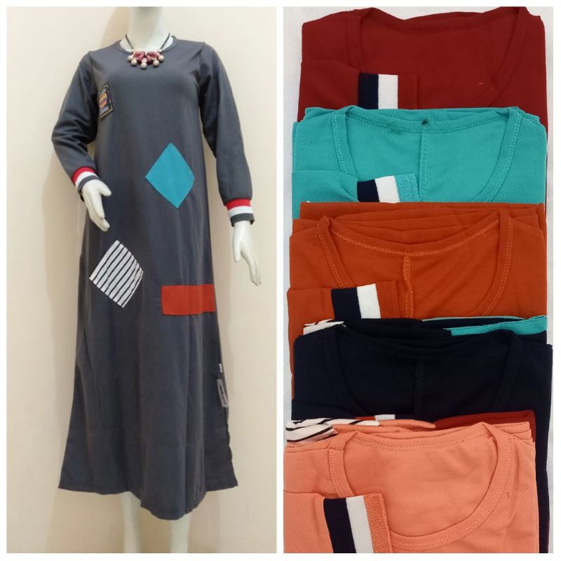 Gamis Kombinasi Murah BISA PILIH WARNA