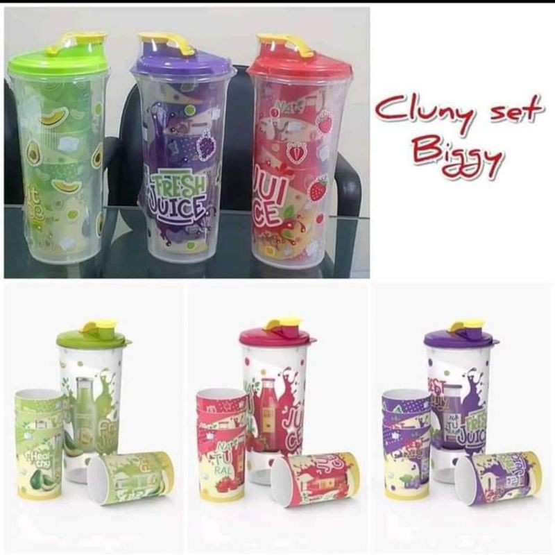 TEKO BERANAK MOTIF BUAH / CLUNY SET JUICER