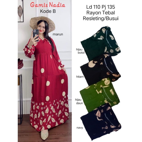 Gamis Nadia/Gamis/Gamis Kekinian/Dress