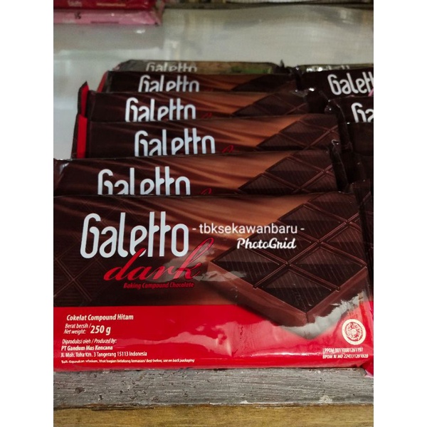 

Cokelat Batang Galetto 250gr (Dark Chocolate)