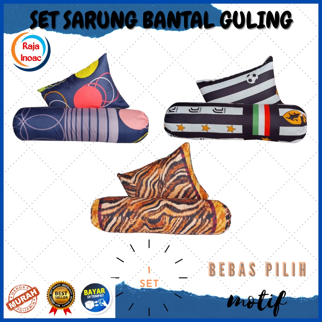 (HANYA SARUNG) Set Sarung Bantal / Guling Motif Karakter Anak-anak Dewasa Bahan Katun Micro