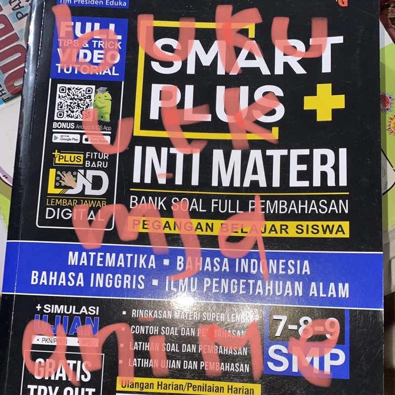 BUKU LATIHAN SOAL DAN MATERI. SMART PLUS INTI MATERI KELAS 7-9 SMP