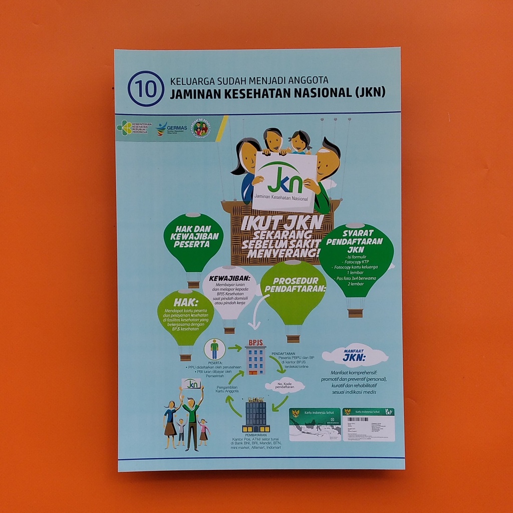 

Poster 12 Indikator KS - Ikut JKN, Poster Pentingnya Ikut BPJS, Laminating Glossy